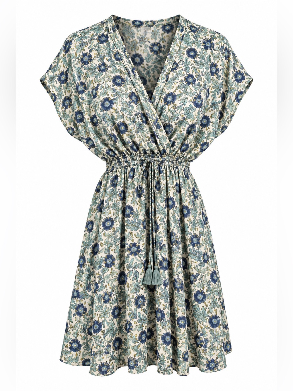 Cienna Designs Silk Blend Floral Wrap Dress Size S